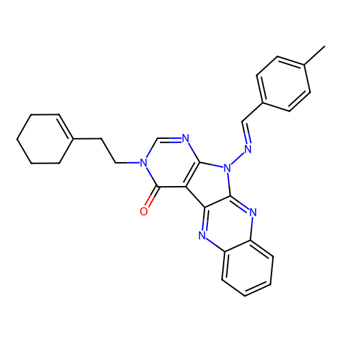 C28H26N6O structure