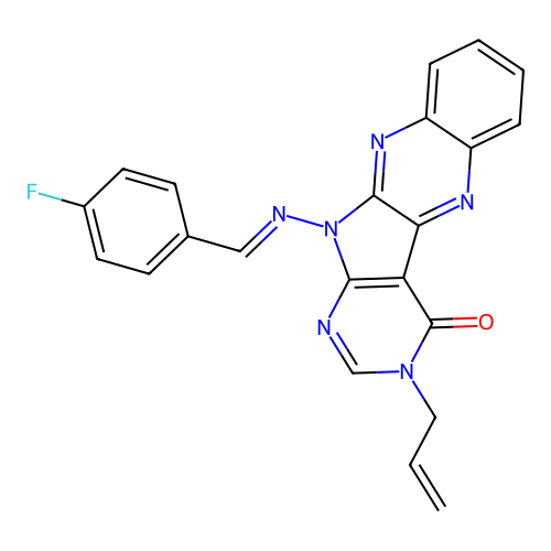 C22H15FN6O structure