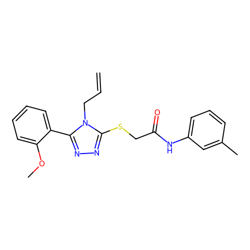 2-{[5-(2-methoxyphenyl)-4-(prop-2-en-1-yl)-4H-1,2,4-triazol-3-yl]sulfanyl}-N-(3-methylphenyl)acetamide structure