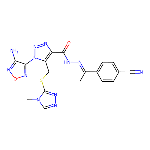 C18H16N12O2S structure