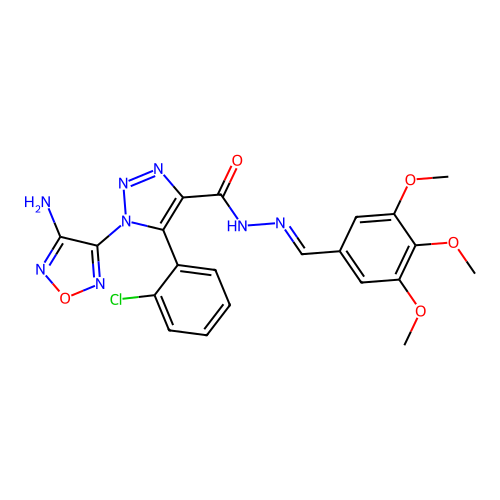 C21H19ClN8O5 structure