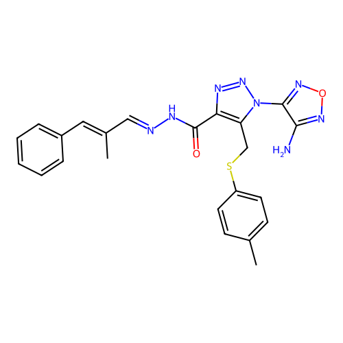 C23H22N8O2S structure