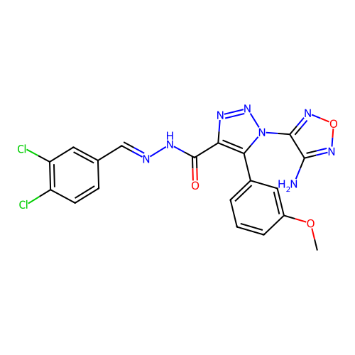C19H14Cl2N8O3 structure