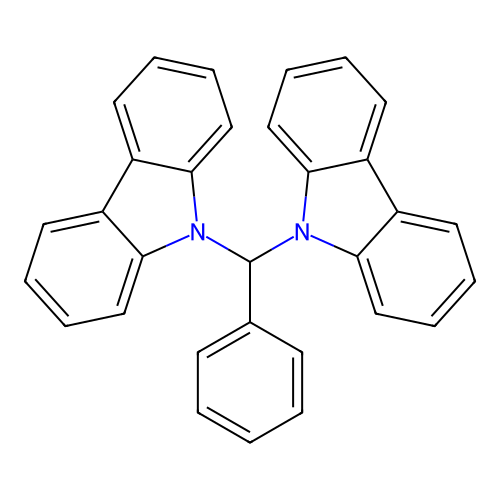 9,9'-(phenylmethylene)bis(9H-carbazole) structure