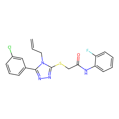 C19H16ClFN4OS structure