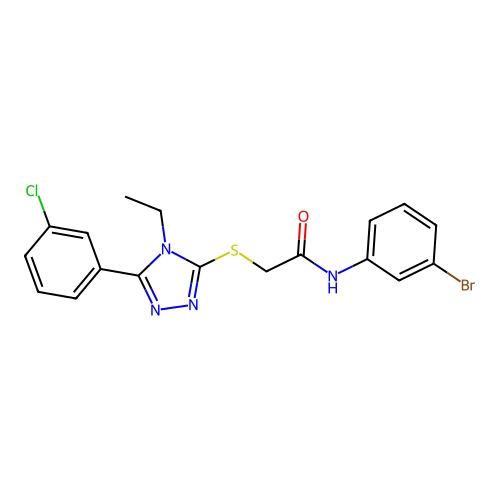 C18H16BrClN4OS structure