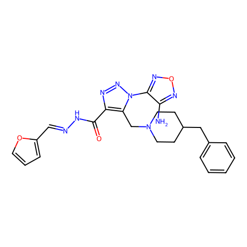 C23H25N9O3 structure