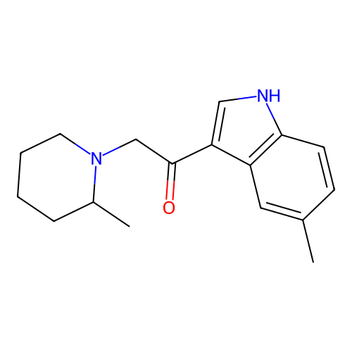 1-(5-methyl-1H-indol-3-yl)-2-(2-methylpiperidin-1-yl)ethanone structure