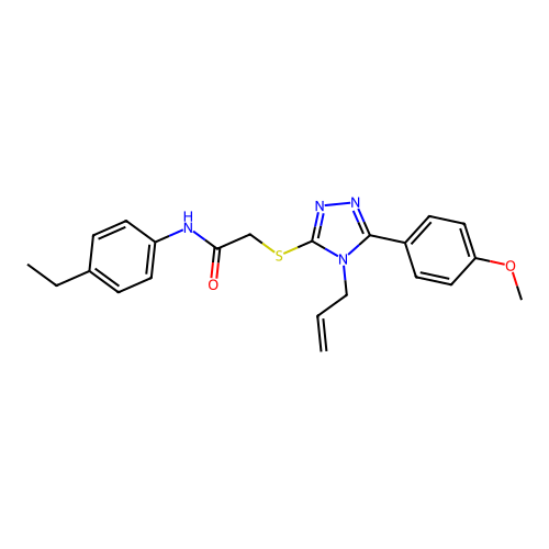 N-(4-ethylphenyl)-2-[5-(4-methoxyphenyl)-4-prop-2-enyl(1,2,4-triazol-3-ylthio)]acetamide structure