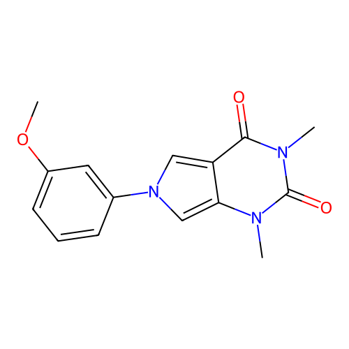 6-(3-methoxyphenyl)-1,3-dimethyl-1H-pyrrolo[3,4-d]pyrimidine-2,4(3H,6H)-dione structure