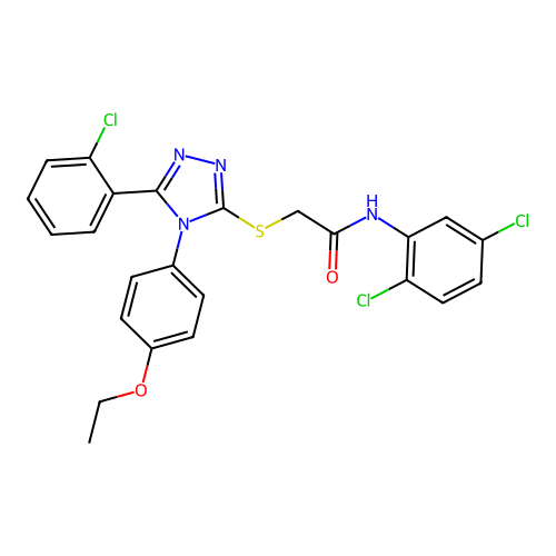 2-((5-(2-chlorophenyl)-4-(4-ethoxyphenyl)-4H-1,2,4-triazol-3-yl)thio)-N-(2,5-dichlorophenyl)acetamide structure