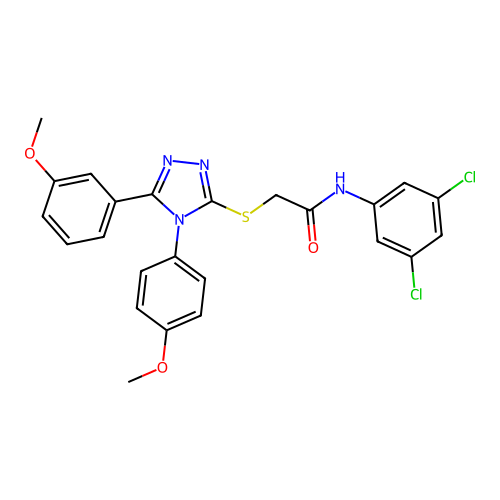 N-(3,5-dichlorophenyl)-2-{[5-(3-methoxyphenyl)-4-(4-methoxyphenyl)-4H-1,2,4-triazol-3-yl]sulfanyl}acetamide structure