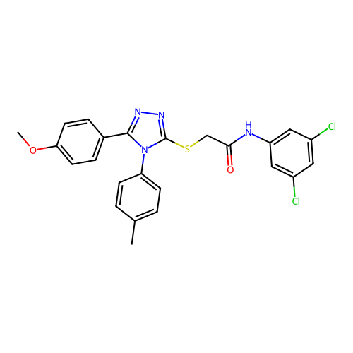 N-(3,5-dichlorophenyl)-2-{[5-(4-methoxyphenyl)-4-(4-methylphenyl)-4H-1,2,4-triazol-3-yl]sulfanyl}acetamide structure