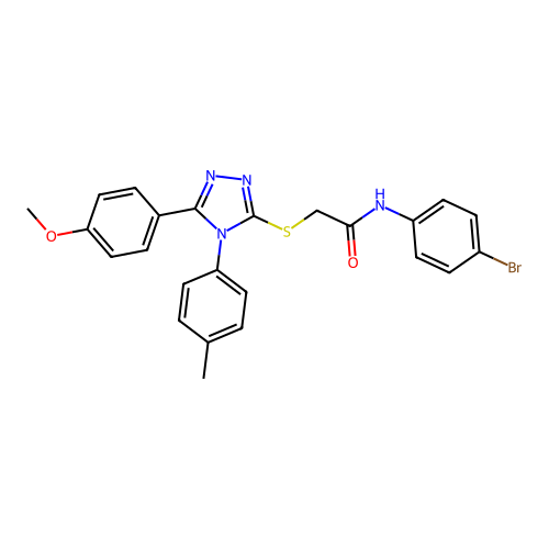 N-(4-bromophenyl)-2-[[5-(4-methoxyphenyl)-4-(4-methylphenyl)-1,2,4-triazol-3-yl]sulfanyl]acetamide structure