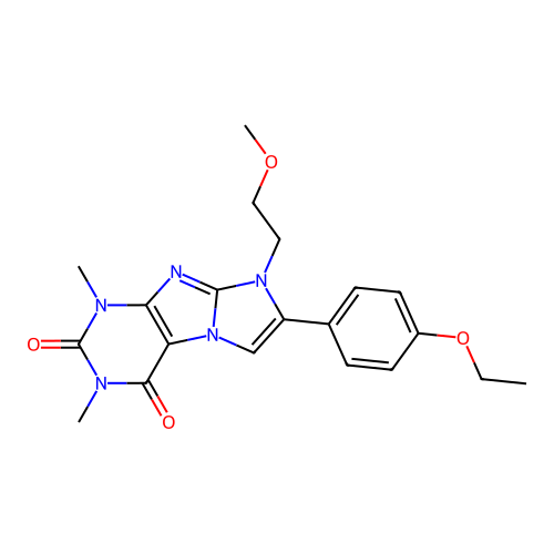 7-(4-ethoxyphenyl)-8-(2-methoxyethyl)-1,3-dimethyl-1H-imidazo[2,1-f]purine-2,4(3H,8H)-dione structure
