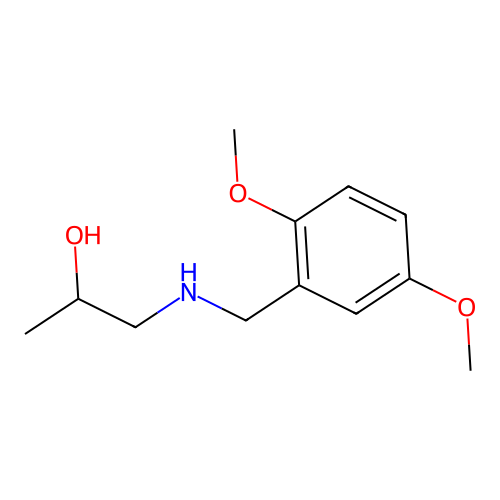 1-((2,5-Dimethoxybenzyl)amino)propan-2-ol structure