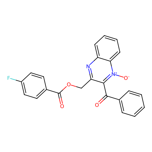 (3-Benzoyl-4-oxidoquinoxalin-4-ium-2-yl)methyl 4-fluorobenzoate structure