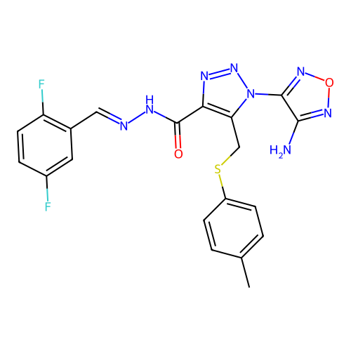 C20H16F2N8O2S structure
