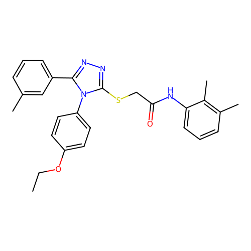 N-(2,3-dimethylphenyl)-2-{[4-(4-ethoxyphenyl)-5-(3-methylphenyl)-4H-1,2,4-triazol-3-yl]sulfanyl}acetamide structure