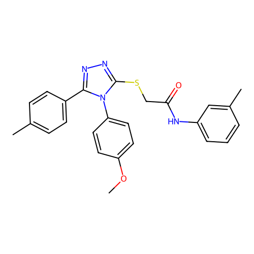 2-{[4-(4-methoxyphenyl)-5-(4-methylphenyl)-4H-1,2,4-triazol-3-yl]sulfanyl}-N-(3-methylphenyl)acetamide structure