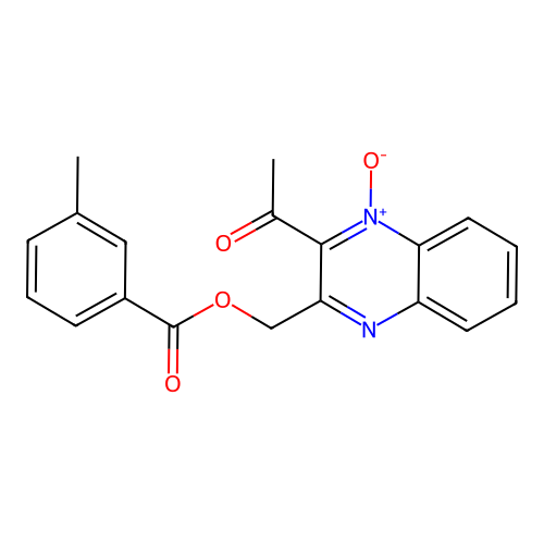 (3-Acetyl-4-oxidoquinoxalin-2-yl)methyl 3-methylbenzoate structure