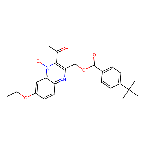 (3-Acetyl-6-ethoxy-4-oxidoquinoxalin-4-ium-2-yl)methyl 4-tert-butylbenzoate structure