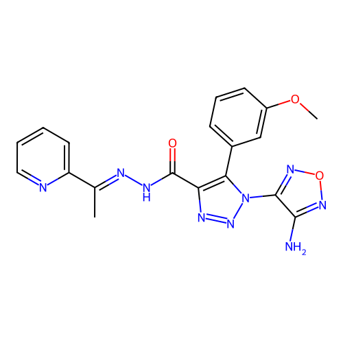 C19H17N9O3 structure