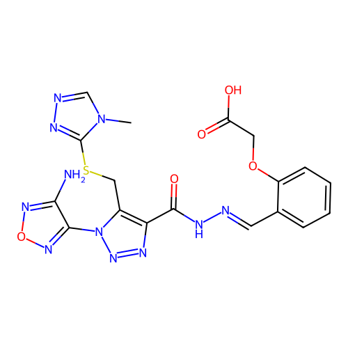 C18H17N11O5S structure