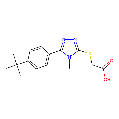 [5-(4-tert-Butyl-phenyl)-4-methyl-4H-[1,2,4]triazol-3-ylsulfanyl]-acetic acid structure