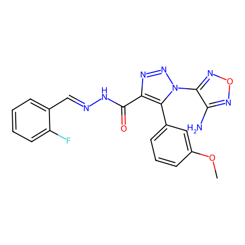 C19H15FN8O3 structure