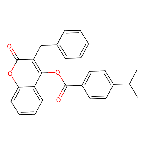 3-benzyl-2-oxo-2H-chromen-4-yl 4-(propan-2-yl)benzoate structure