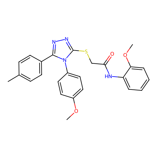 N-(2-methoxyphenyl)-2-{[4-(4-methoxyphenyl)-5-(4-methylphenyl)-4H-1,2,4-triazol-3-yl]sulfanyl}acetamide structure