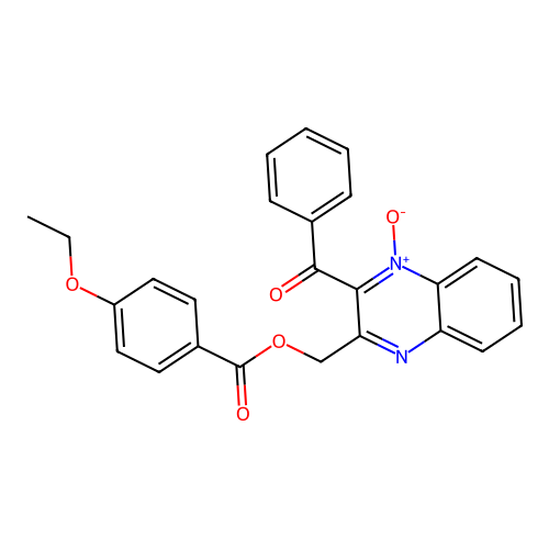 (3-Benzoyl-4-oxidoquinoxalin-4-ium-2-yl)methyl 4-ethoxybenzoate structure