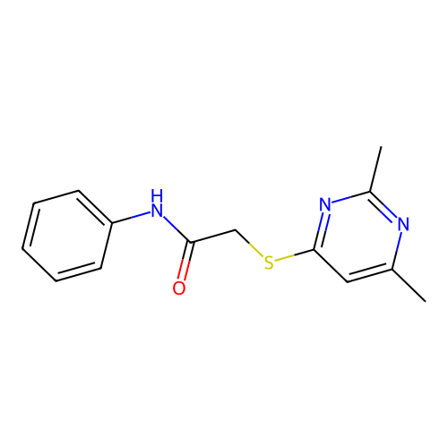 2-[(2,6-dimethylpyrimidin-4-yl)sulfanyl]-N-phenylacetamide structure