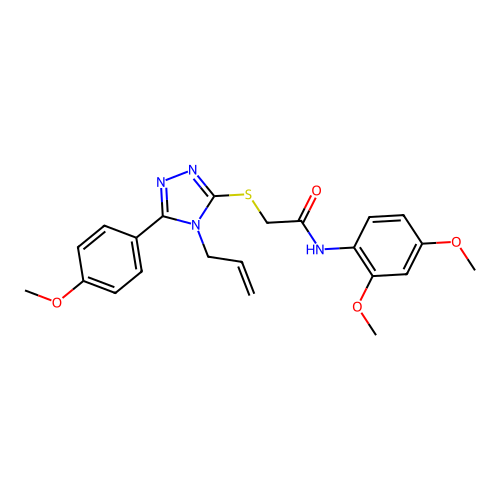 N-(2,4-dimethoxyphenyl)-2-{[5-(4-methoxyphenyl)-4-(prop-2-en-1-yl)-4H-1,2,4-triazol-3-yl]sulfanyl}acetamide structure