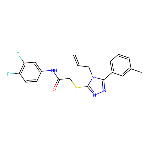 2-((4-allyl-5-(m-tolyl)-4H-1,2,4-triazol-3-yl)thio)-N-(3,4-difluorophenyl)acetamide structure
