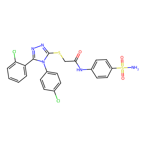 C22H17Cl2N5O3S2 structure