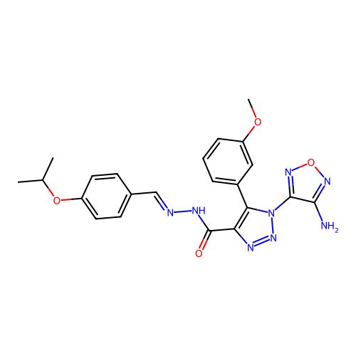 C22H22N8O4 structure