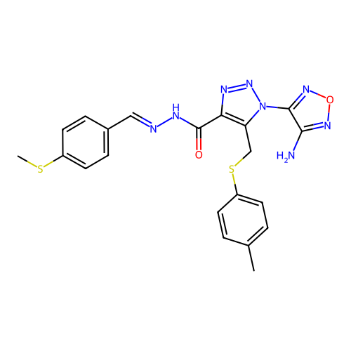 C21H20N8O2S2 structure
