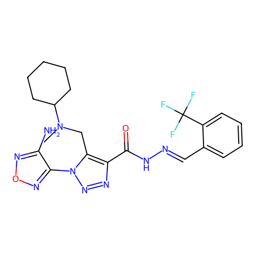 C21H24F3N9O2 structure