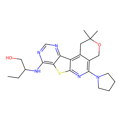 C22H29N5O2S structure