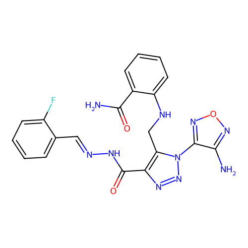 C20H17FN10O3 structure