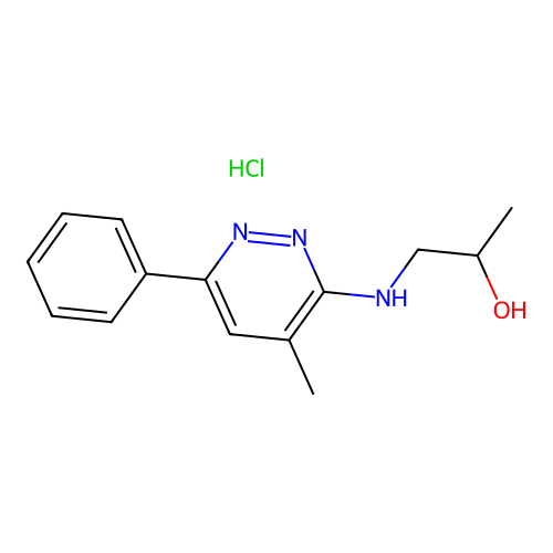 2-Propanol, 1-((4-methyl-6-phenyl-3-pyridazinyl)amino)-, hydrochloride structure