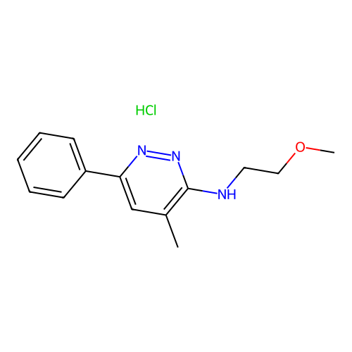 3-Pyridazinamine, N-(2-methoxyethyl)-4-methyl-6-phenyl-, hydrochloride structure