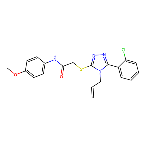 2-{[5-(2-chlorophenyl)-4-(prop-2-en-1-yl)-4H-1,2,4-triazol-3-yl]sulfanyl}-N-(4-methoxyphenyl)acetamide structure