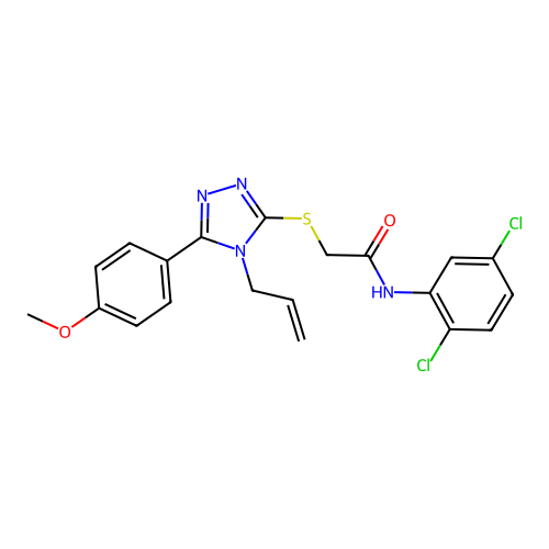 N-(2,5-dichlorophenyl)-2-{[5-(4-methoxyphenyl)-4-(prop-2-en-1-yl)-4H-1,2,4-triazol-3-yl]sulfanyl}acetamide structure