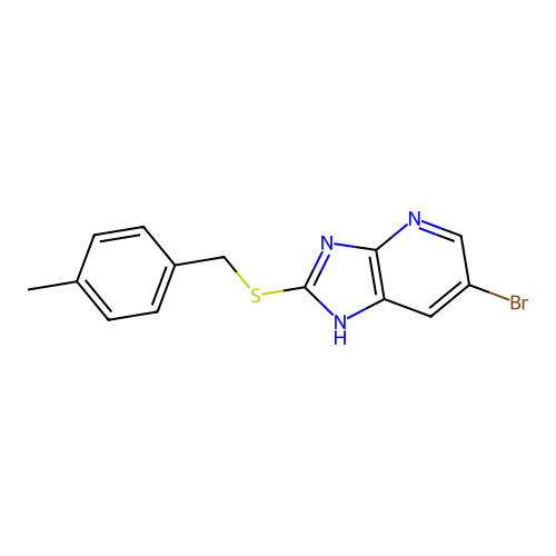6-bromo-2-[(4-methylbenzyl)sulfanyl]-1H-imidazo[4,5-b]pyridine structure