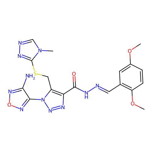 C18H19N11O4S structure