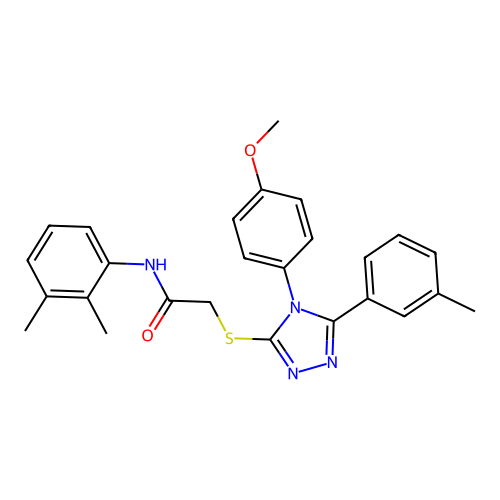 N-(2,3-dimethylphenyl)-2-{[4-(4-methoxyphenyl)-5-(3-methylphenyl)-4H-1,2,4-triazol-3-yl]sulfanyl}acetamide structure