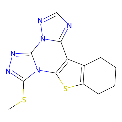 3-(Methylsulfanyl)-19-thia-2,4,5,7,8,10-hexaazapentacyclo[10.7.0.0(2,6).0(7,11).0(13,18)]nonadeca-1(12),3,5,8,10,13(18)-hexaene structure